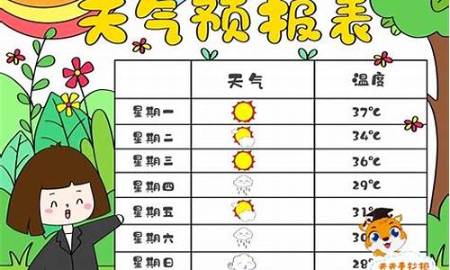 一周天气统计表格图片_一周天气统计表手抄报绘画