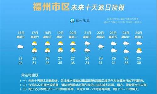 福州未来10天天气预报_福州未来10天天气预报精准查询